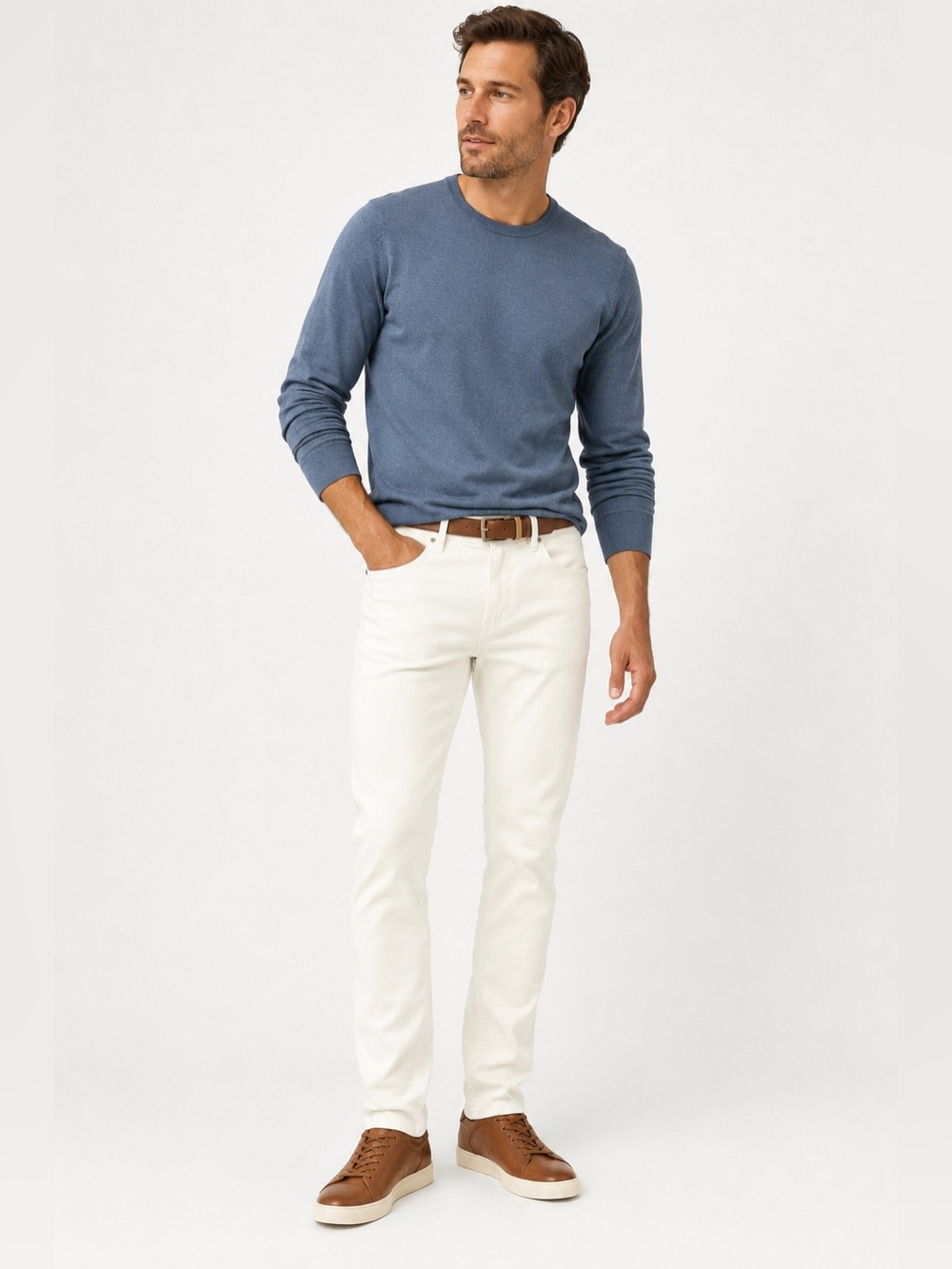J.Crew Flex Slim Jeans Men’s 33x32 Off White Stretch Denim NWT